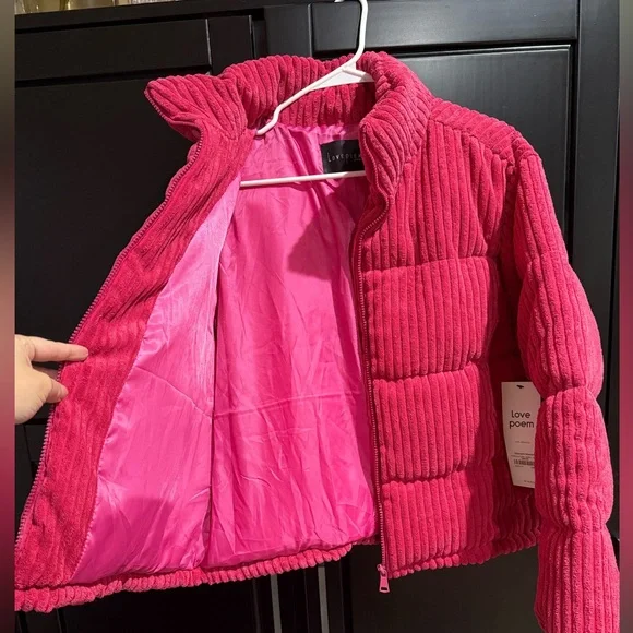NWT fuchsia corduroy puffer jacket - Picture 5 of 7